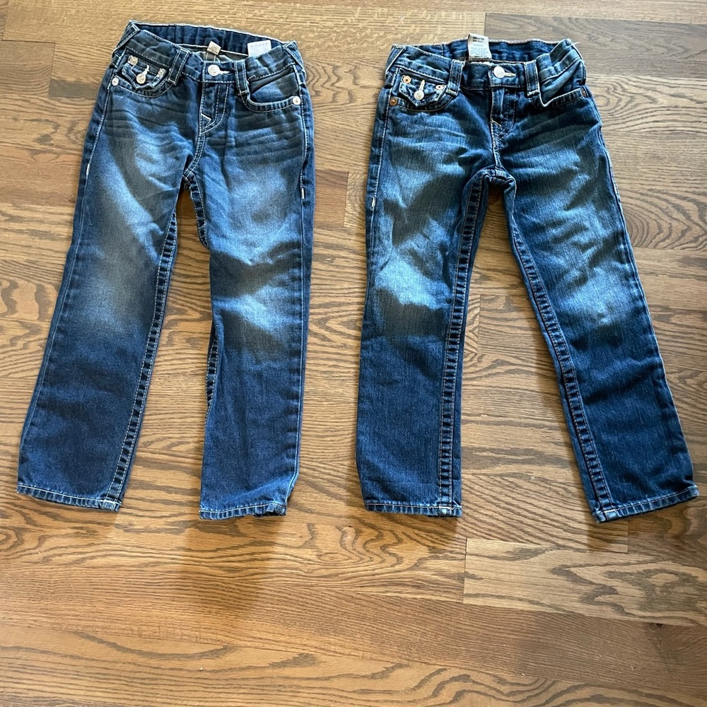 2 pairs of size 5 true religion jeans.  Excellent condition